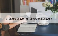 广发核心怎么样（广发核心基金怎么样）